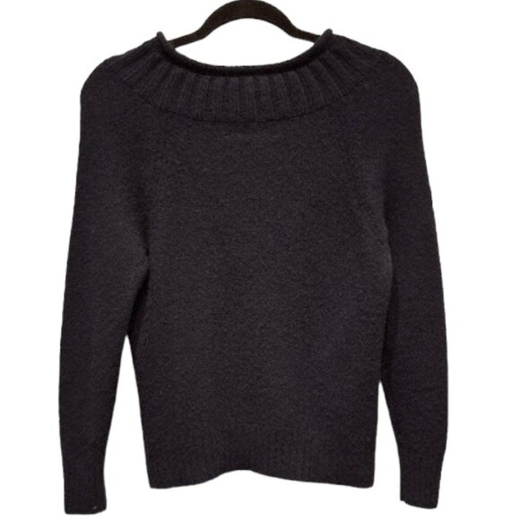 J Crew 100% Cashmere Sweater Women's Ribbed Scoop Neck Soft Blue Size Small - Picture 2 of 10